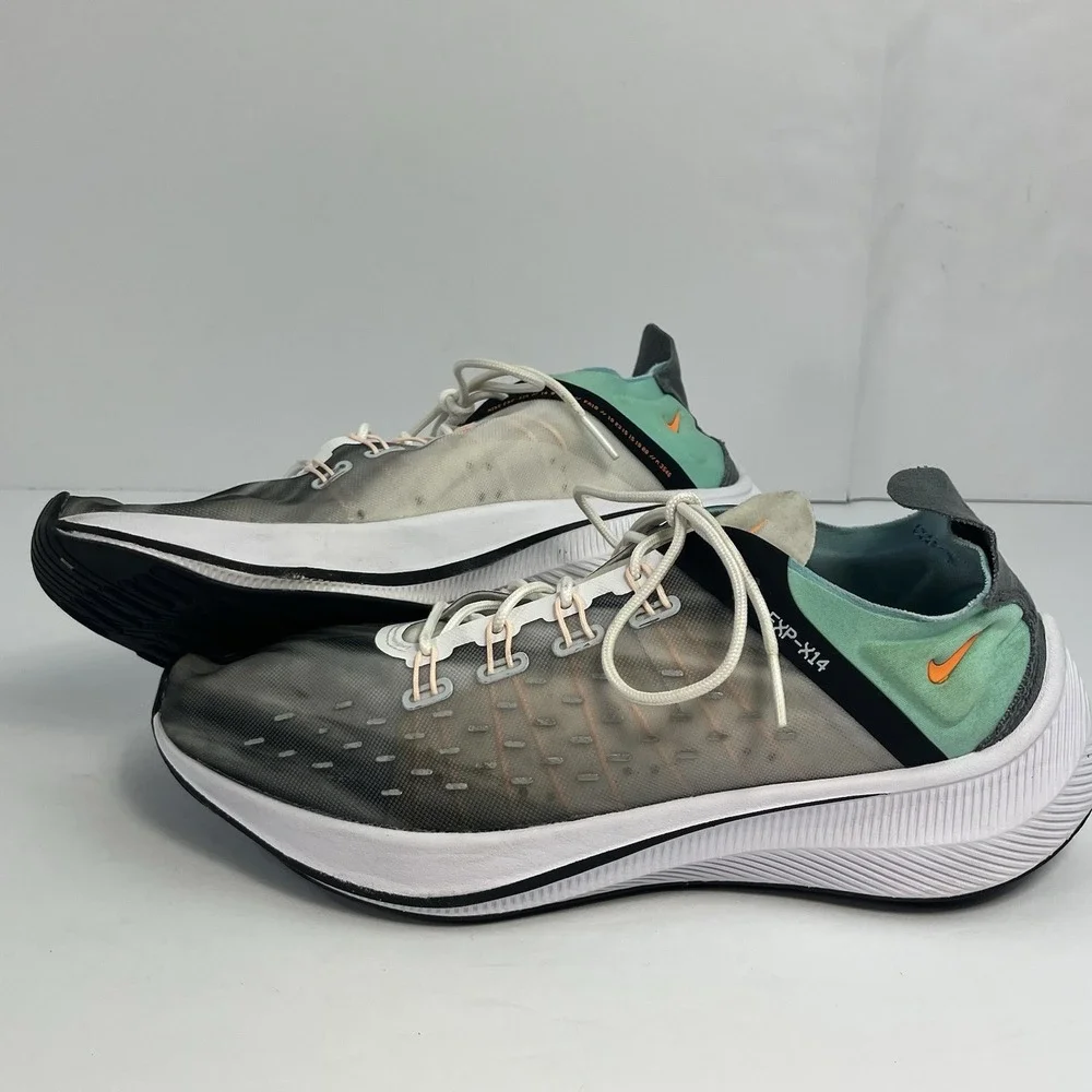 Nike EXP-X14 QS Men's Size 10.5 Shoes White-Emerald Rise Cone BQ6972-100